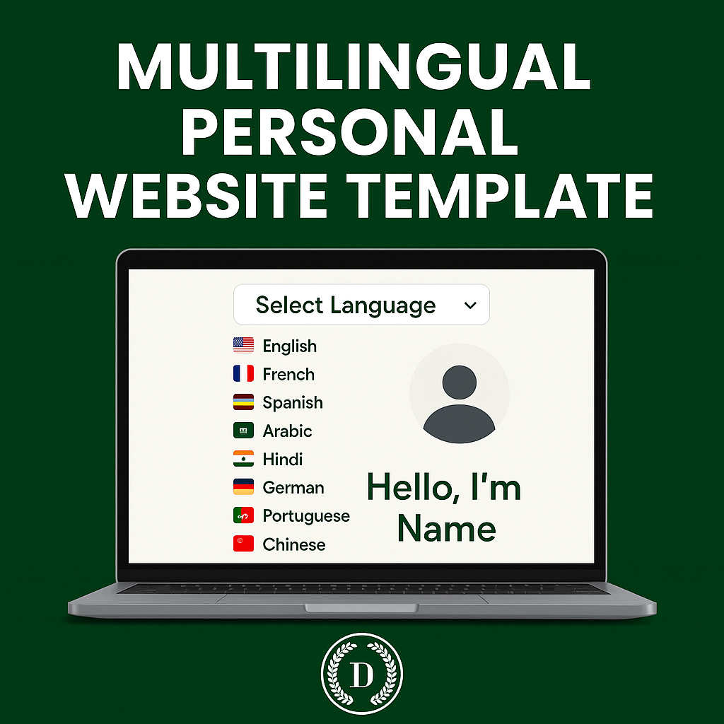 Multilingual Personal Website Template