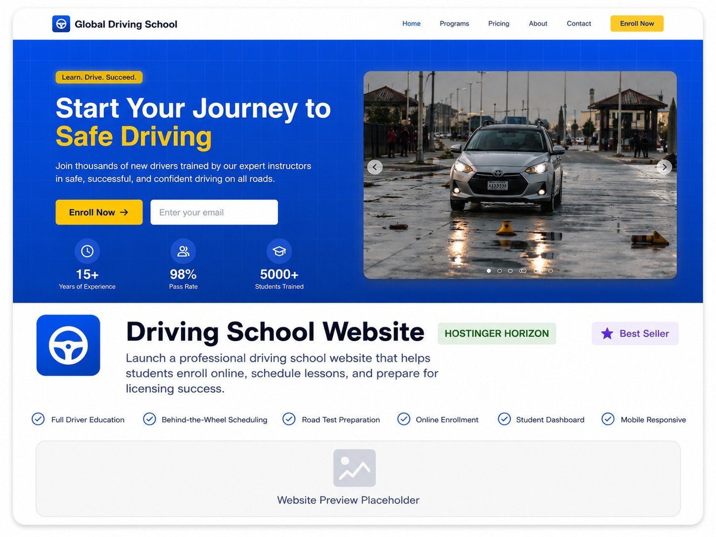 Driving School Website